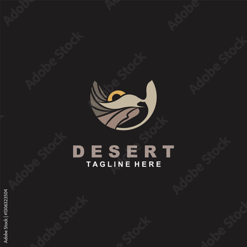 Desert wilderness logo outdoor adventure emblems, badges patches design element