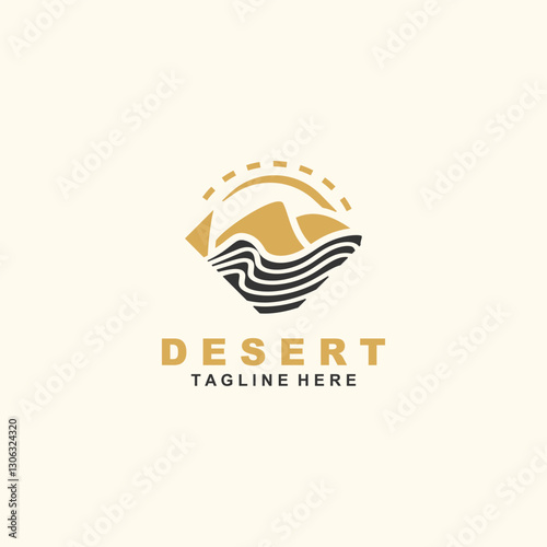 Desert wilderness logo outdoor adventure emblems, badges patches design element