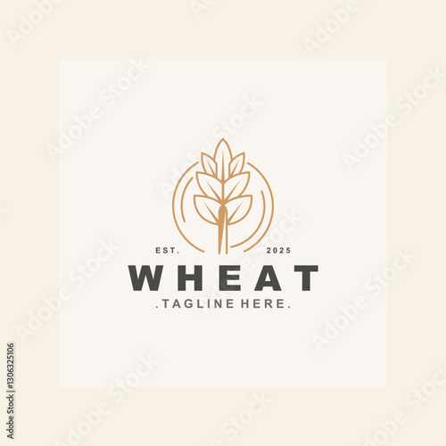 Wallpaper Mural Wheat logo concept, agriculture nature wheat grain logo template Torontodigital.ca