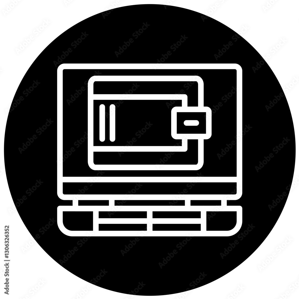 Fototapeta premium Vector Design Online Wallet Icon Style