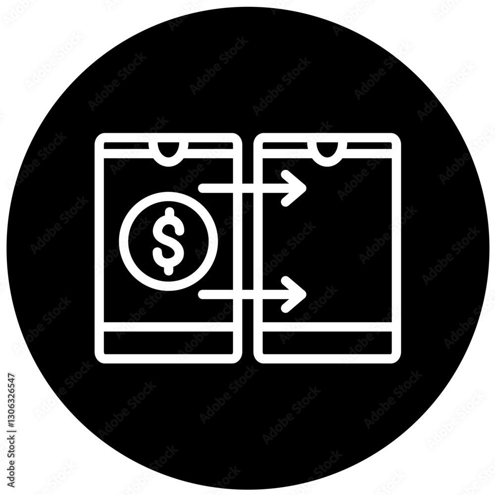 Vector Design Money Transfer Icon Style Vector Design Money Transfer Icon Style