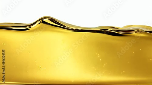 3D Animation Molten Gold Spilling White Background Designed High Quality Motion Graphics Alpha Transparency Options