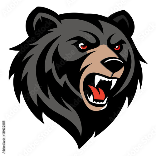 Wallpaper Mural Black Bear head mascot logo design vector Torontodigital.ca