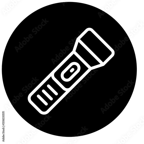 Vector Design Flashlight Icon Style