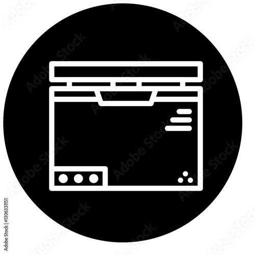 Vector Design Deep Freezer Icon Style