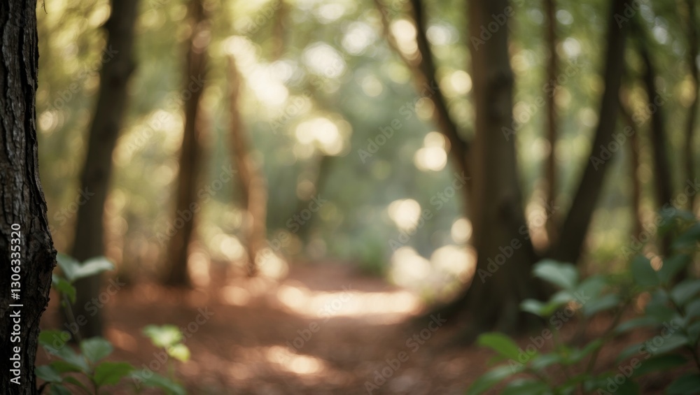 Fototapeta premium Scenic view of a tranquil forest backdrop