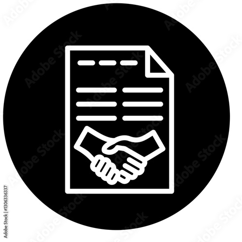 Vector Design Agreement Icon Style
