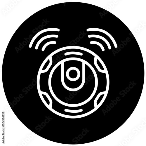 Vector Design Robotic Vaccum Icon Style