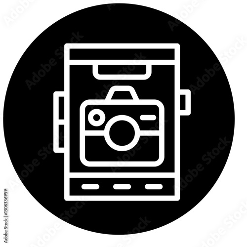 Vector Design Mobile Camera Icon Style