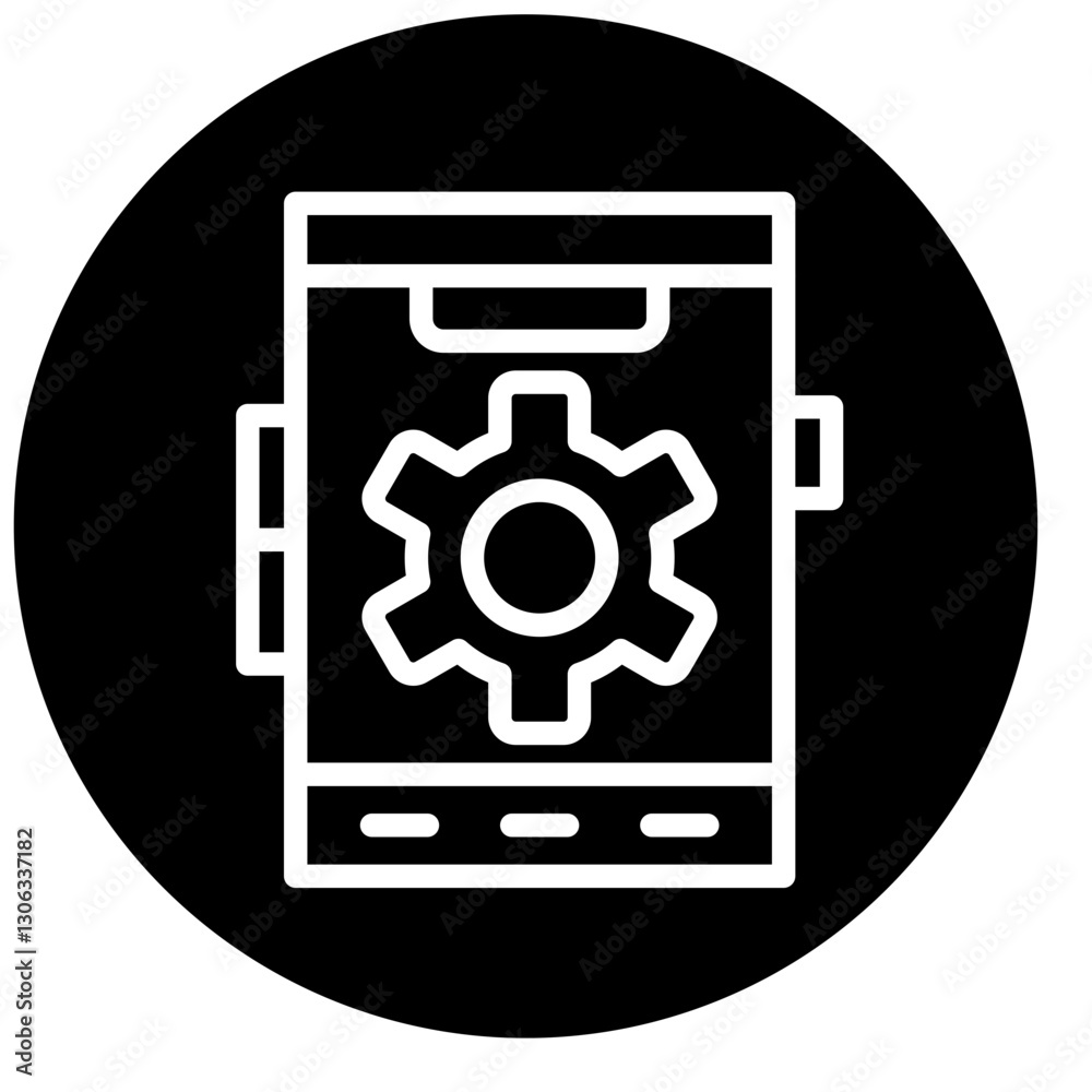 Vector Design Mobile Settings Icon Style Vector Design Mobile Settings Icon Style