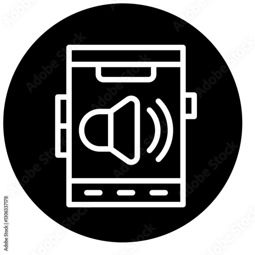 Vector Design Mobile Speaker Icon Style