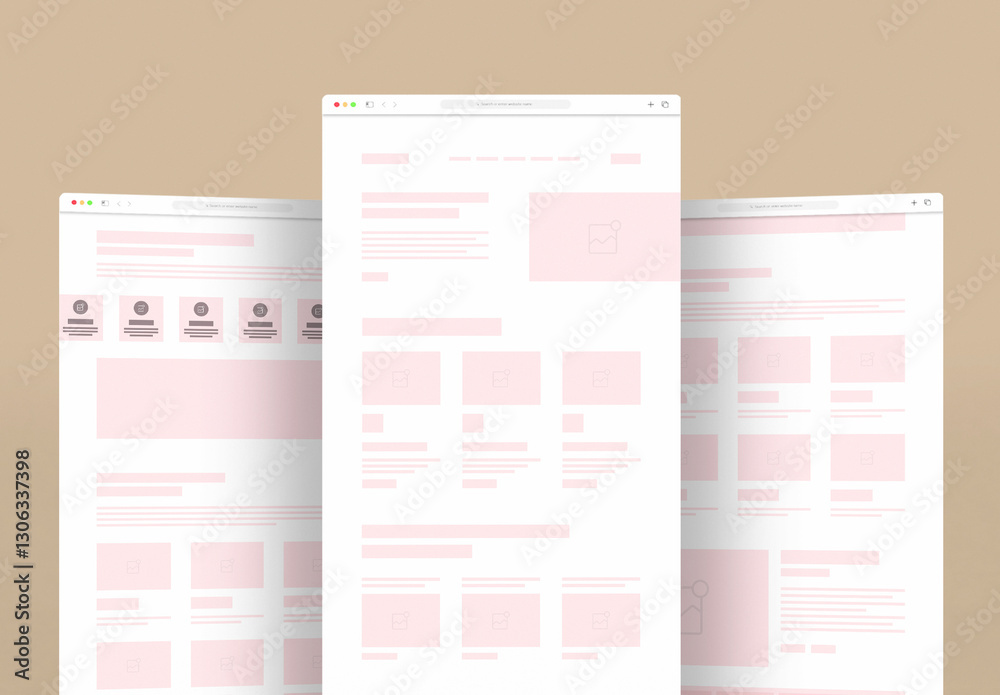 Wireframe Template Stock Template | Adobe Stock