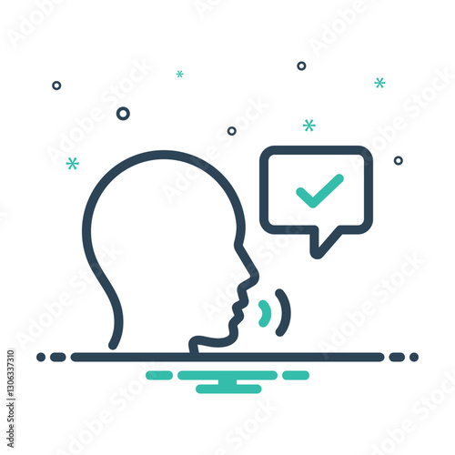 Mix icon for verbal approval