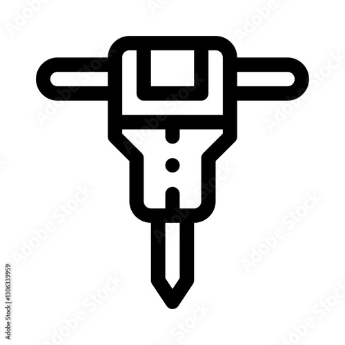jackhammer line icon