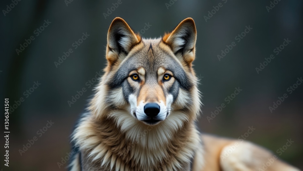 Fototapeta premium Wolf in Gray Fur (Canis lupus)