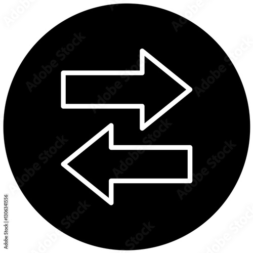 Vector Design Opposite Arrow Icon Style