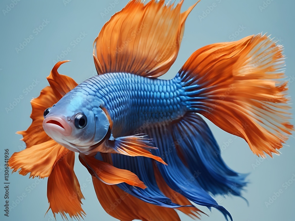 Fototapeta premium Blue Orange Siamese Fish