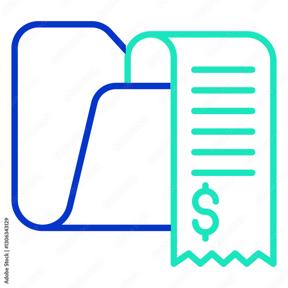 payment folders outline dual color icon payment folders outline dual color icon