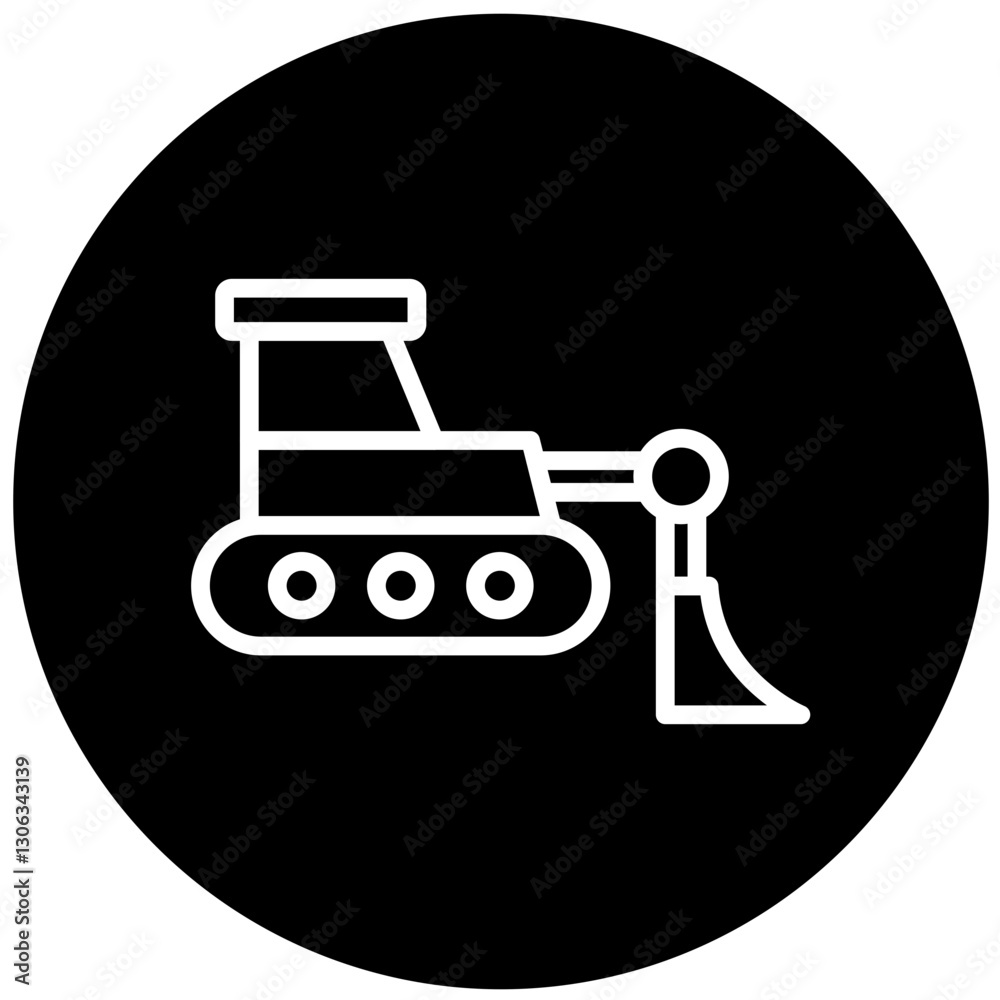 Bulldozer Vector Design Icon Style Bulldozer Vector Design Icon Style
