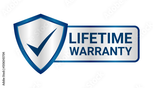 Lifetime Warranty Logo Vector Illustration