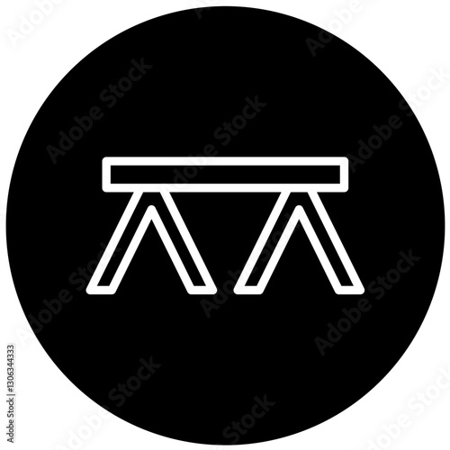 Sawhorse Vector Design Icon Style