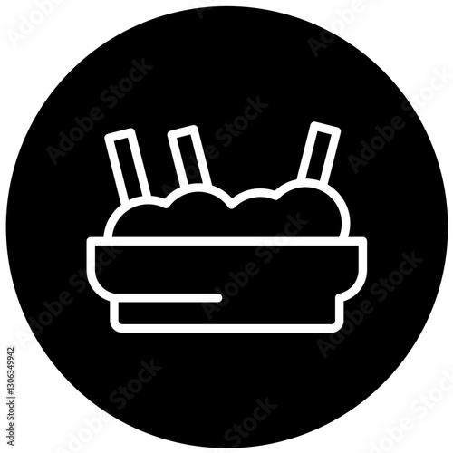 Hummus Vector Design Icon Style