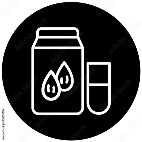 Almond Milk Vector Design Icon Style