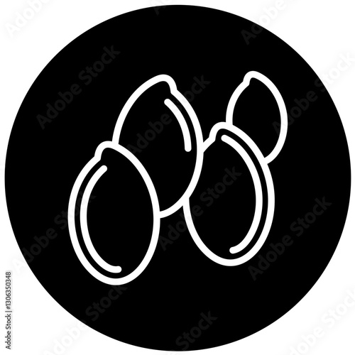Flaxseeds Vector Design Icon Style
