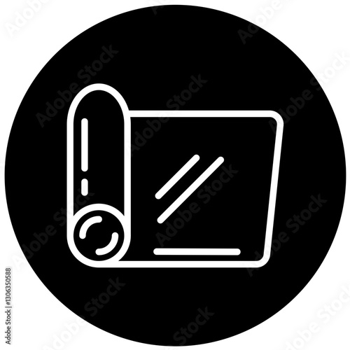 Yoga Mat Vector Design Icon Style