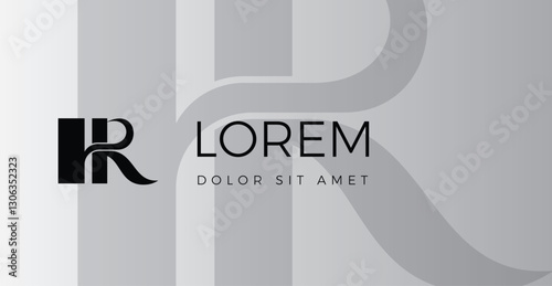 Optional logo, can be read as HR or IR, very simple