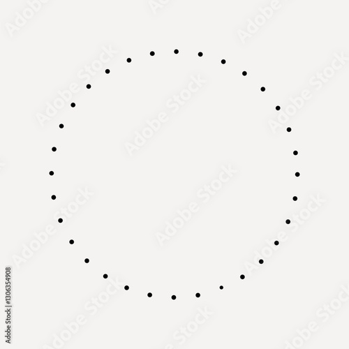 Dotted circle shape vector