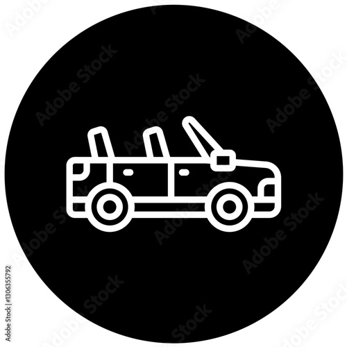 Vector Design Convertible Car Icon Style