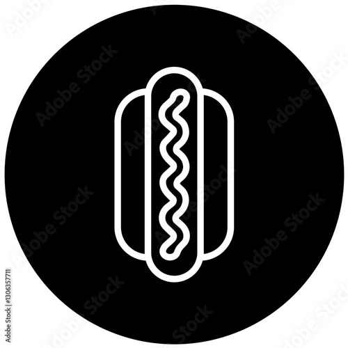 Vector Design Hot Dog Icon Style