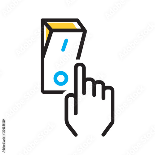 Vector multi color icon for On off