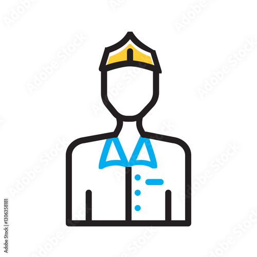 Vector multi color icon for Staff