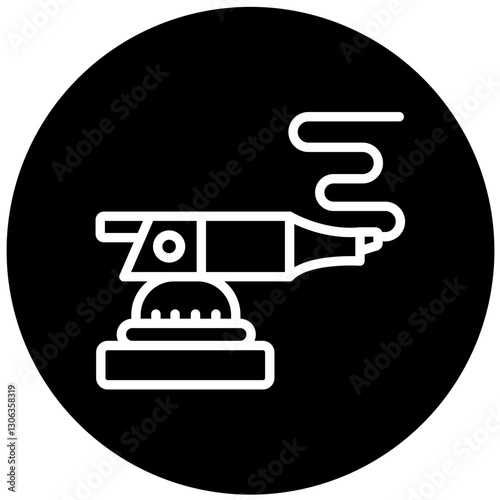 Vector Design Polisher Machine Icon Style