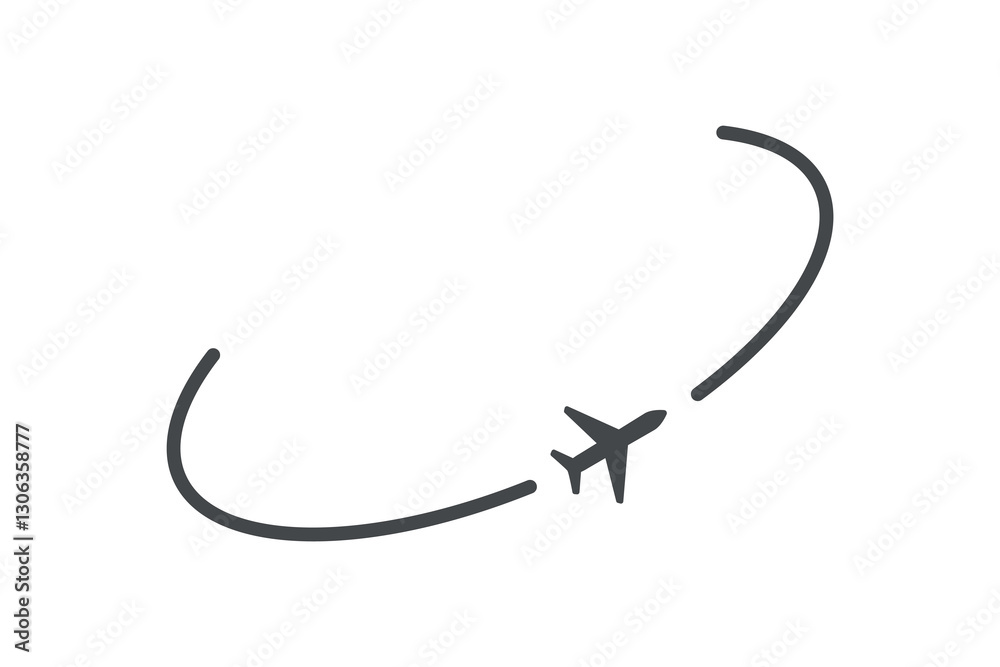 Obraz premium Black air travel copyspace vector