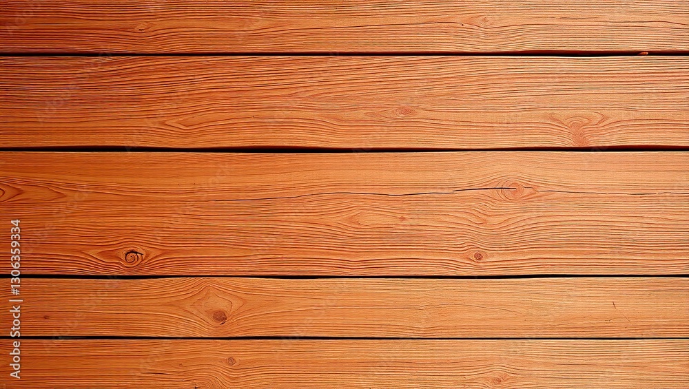 Obraz premium A high-res stock photo of red-brown wooden planks with prominent grain and natural imperfections, perfect for premium advertising and design projects.