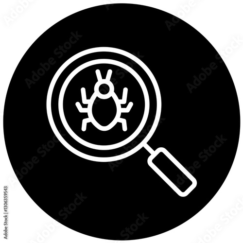 Vector Design Bug Search Icon Style