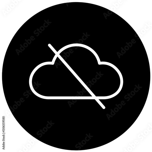 Vector Design Cloud Inaccessible Icon Style