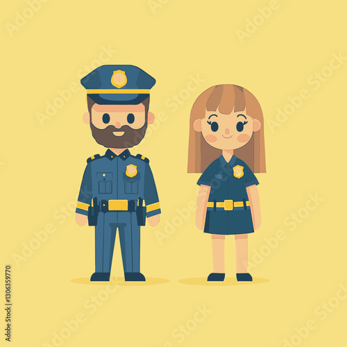 police character vector design 