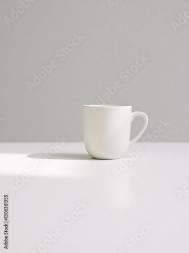 Wallpaper Mural white cup on white background Torontodigital.ca