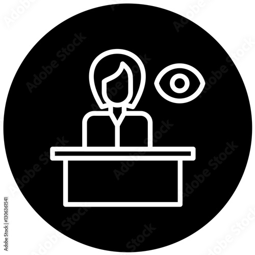 Vector Design Witness Icon Style