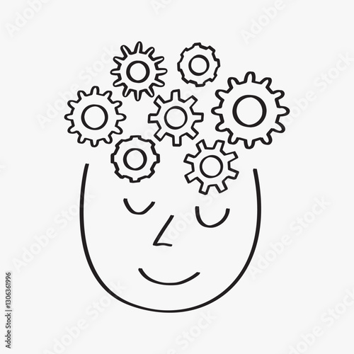 Business solution thinking doodle, illustration vector