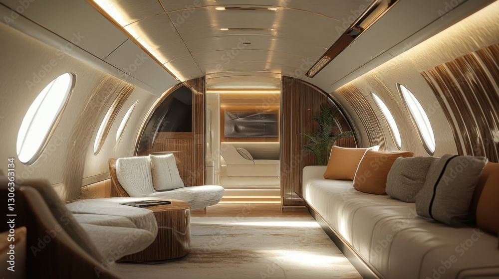 Obraz premium Private Jet Mockup