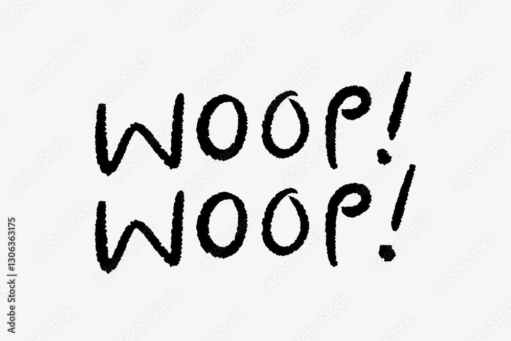 Woop! woop! funky doodle, illustration vector Woop! woop! funky doodle, illustration vector