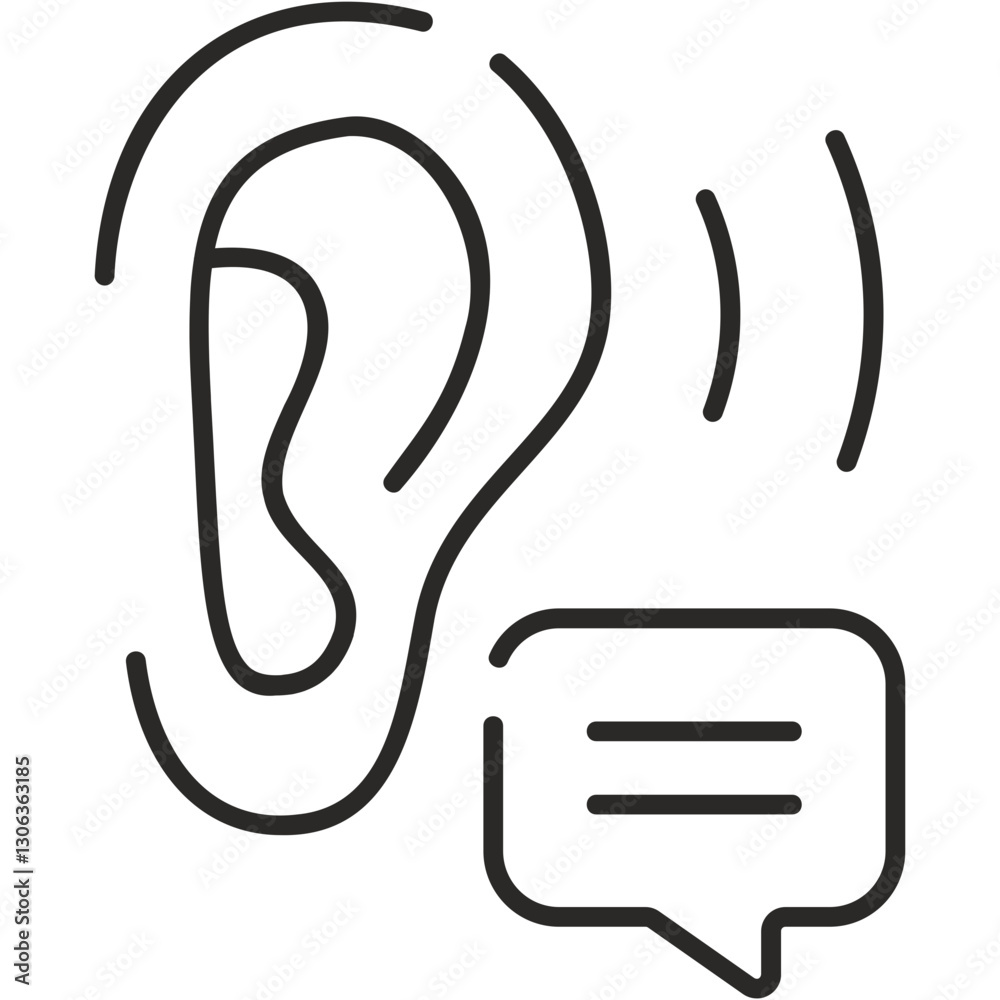 Obraz premium Active Listening Icon