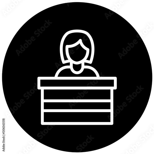 Vector Design Receptionist Icon Style