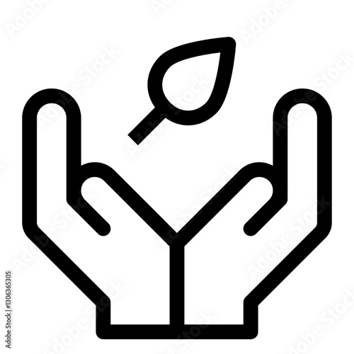 nature and ecology thin icon