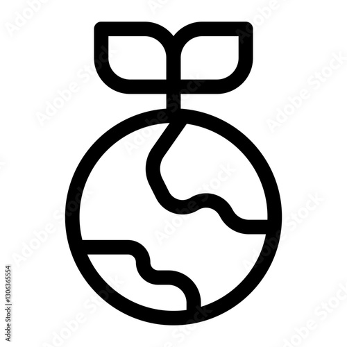 nature and ecology thin icon